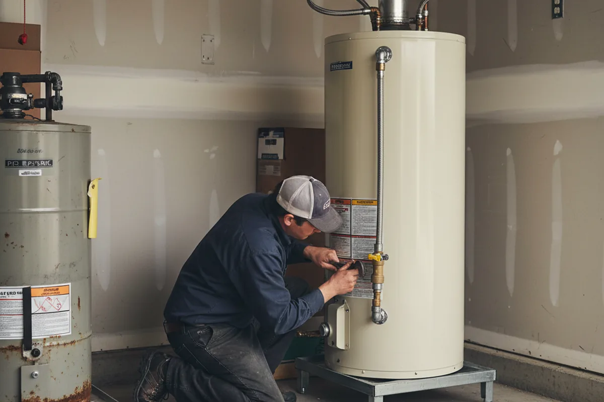 Water heater and shutoff valve replacement in Shavertown